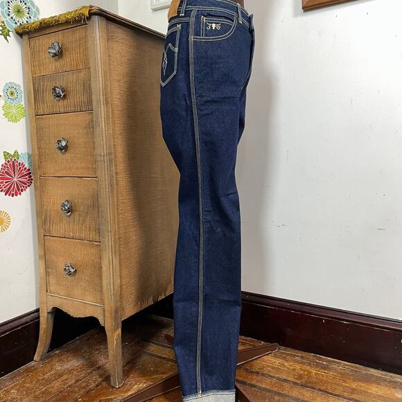 Vintage Sergio Valente Jeans, 1980s Dark Indigo Wash Cotton Denim XS-S - Picture 5 of 12